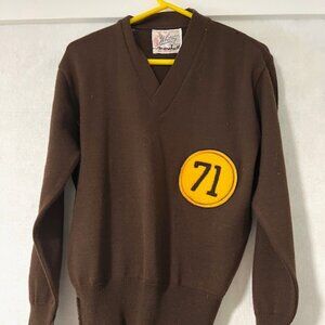 Vintage 1960s-Era Varsity Tennis Letter Sweater
